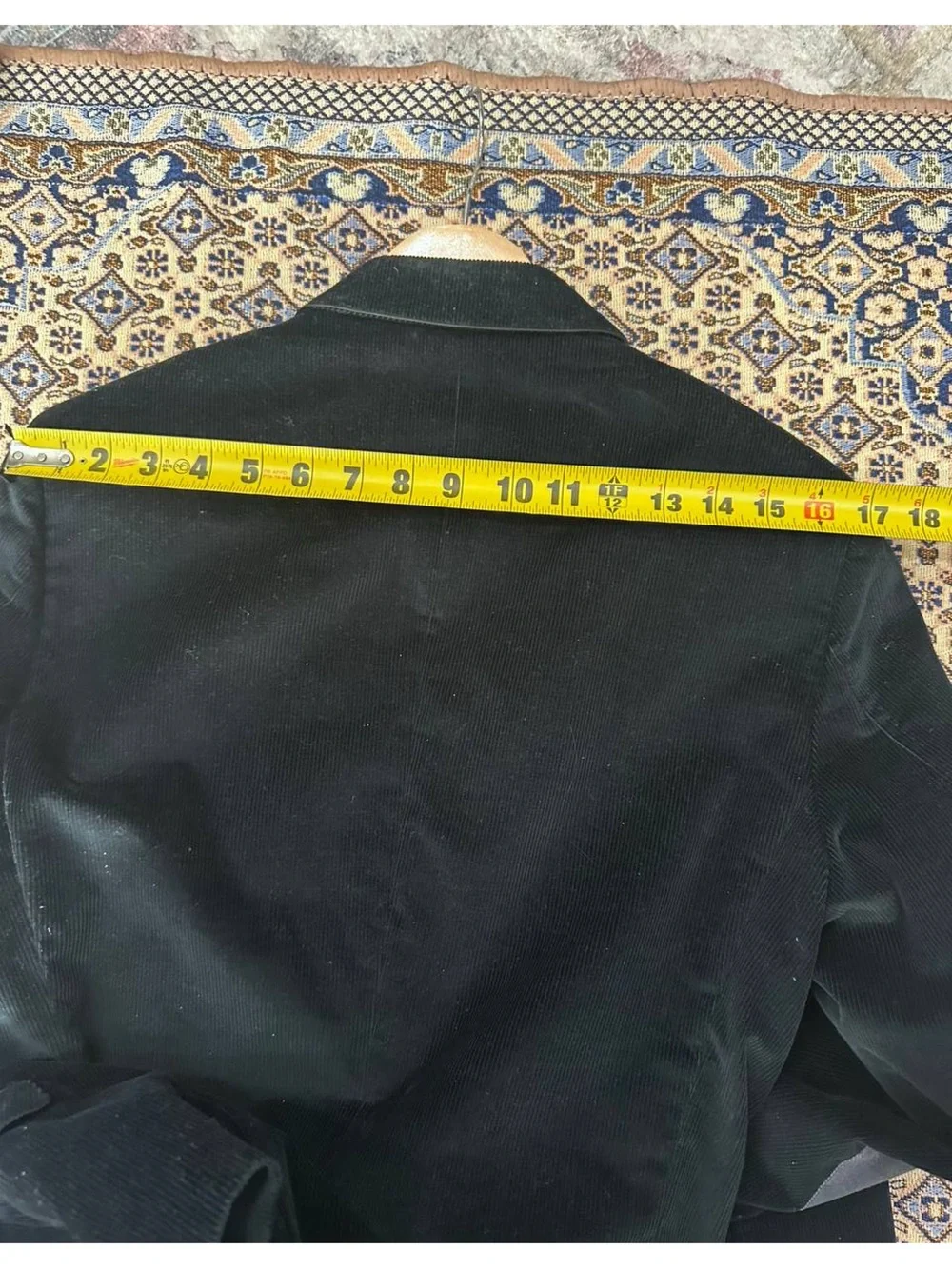 Gucci Single-Breasted Velvet Blazer in Navy Blue Cotton